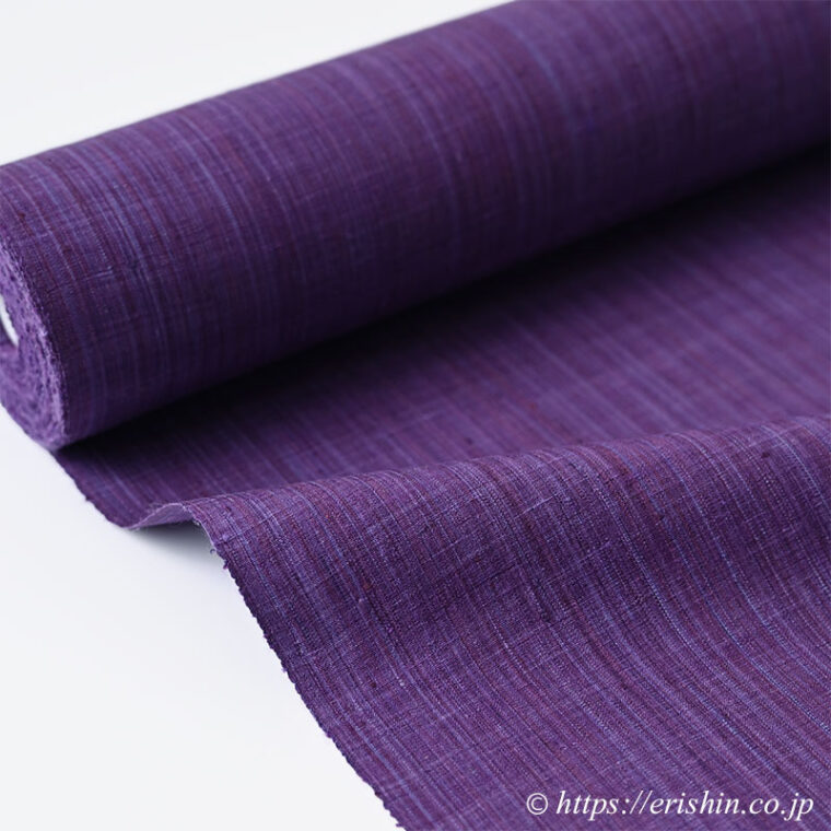 『特選』夢訪庵（桝蔵順彦）　余呉紬（フェルナンブーコ/紅紫色）「着物と帯・呉服えり新」