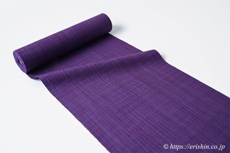 『特選』夢訪庵（桝蔵順彦）　余呉紬（フェルナンブーコ/紅紫色）「着物と帯・呉服えり新」
