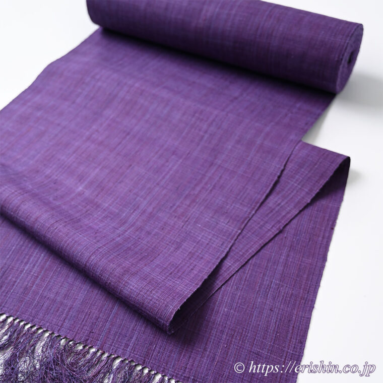 『特選』夢訪庵（桝蔵順彦）　余呉紬（フェルナンブーコ/紅紫色）「着物と帯・呉服えり新」