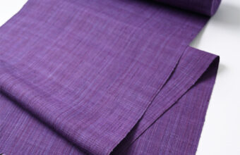 『特選』夢訪庵（桝蔵順彦）　余呉紬（フェルナンブーコ/紅紫色）「着物と帯・呉服えり新」