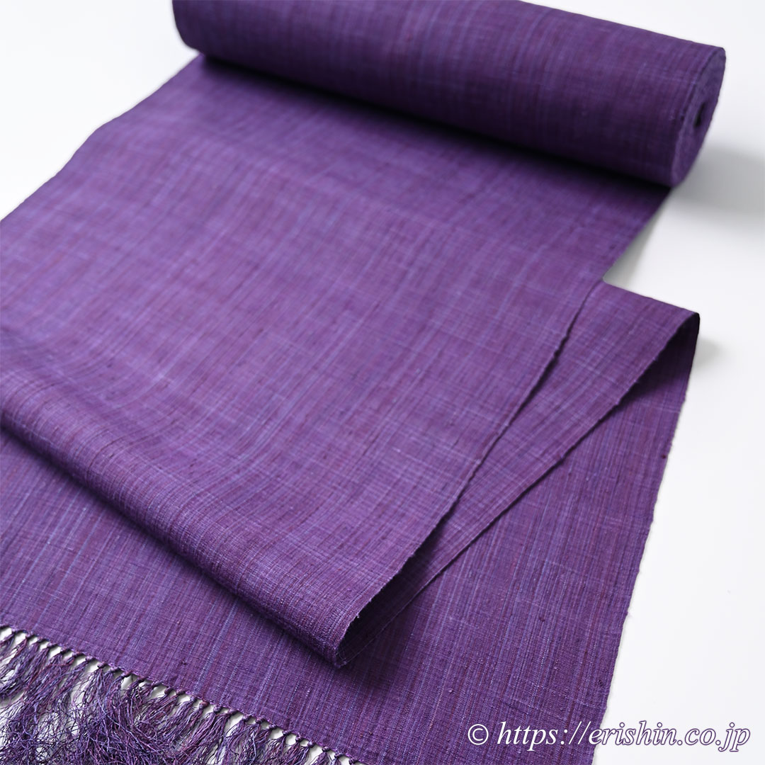 『特選』夢訪庵（桝蔵順彦）　余呉紬（フェルナンブーコ/紅紫色）「着物と帯・呉服えり新」