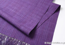『特選』夢訪庵（桝蔵順彦）　余呉紬（フェルナンブーコ/紅紫色）「着物と帯・呉服えり新」