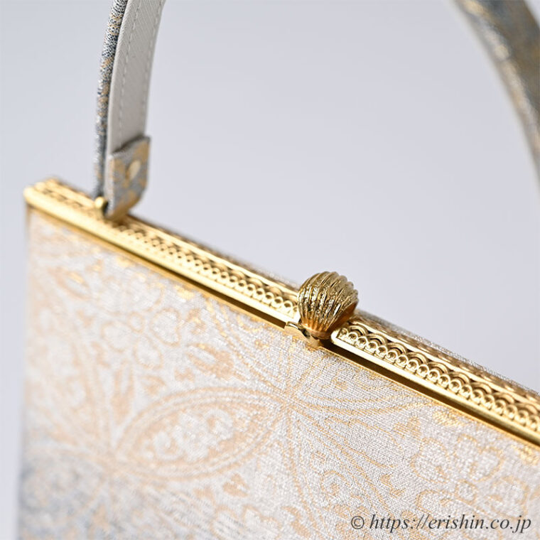 フォーマルバッグ(西陣織七宝繋ぎ)「着物と帯・呉服えり新」