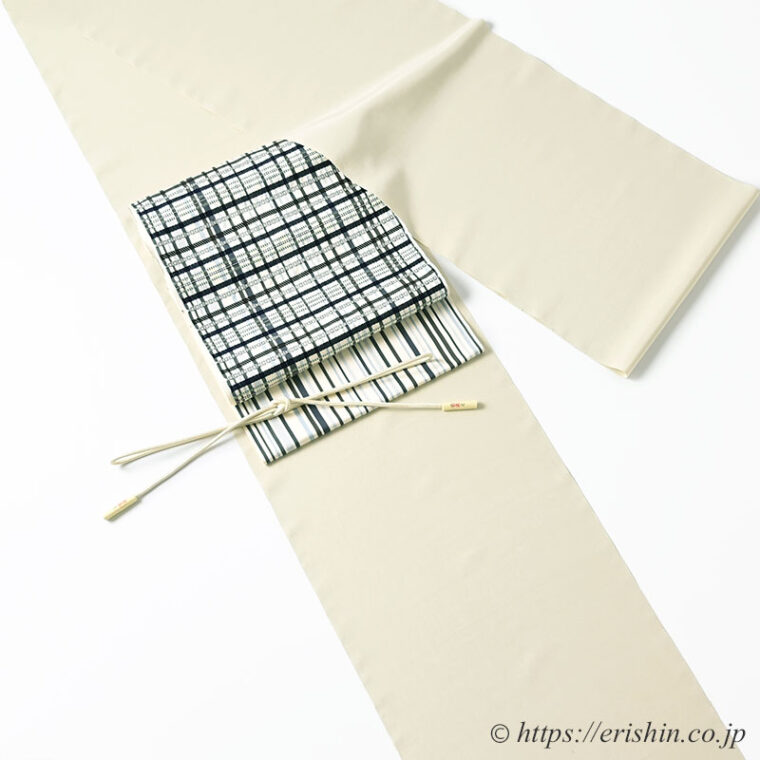 旬のお勧めコーディネート「芝崎圭一座繰紬無地に洛風林の織名古屋帯」