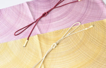 帯揚げ（しけ引き半円）と細組帯締め「着物と帯・呉服えり新」