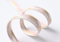 帯締め　綾竹武田組（変わり桧垣/白、金、御所染）　中村正「着物と帯・呉服えり新」