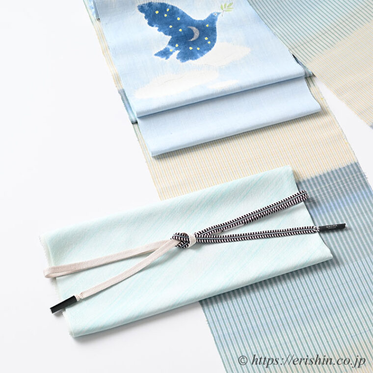 旬のお勧めコーディネート「森健持作染帯に芝崎圭一さんの多色暈し段」