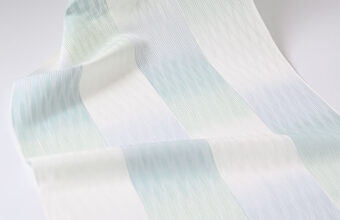 明石縮「涼」（四色市松暈し/青磁色や薄藤色）「着物と帯・呉服えり新」