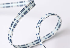 帯締め　綾竹段レース組（特甲レース/縹色×秘色色）[夏・単衣向]「着物と帯・呉服えり新」