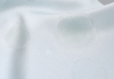 帯揚げ（水玉いろいろ/青磁色・紗）[夏・単衣向]「着物と帯・呉服えり新」