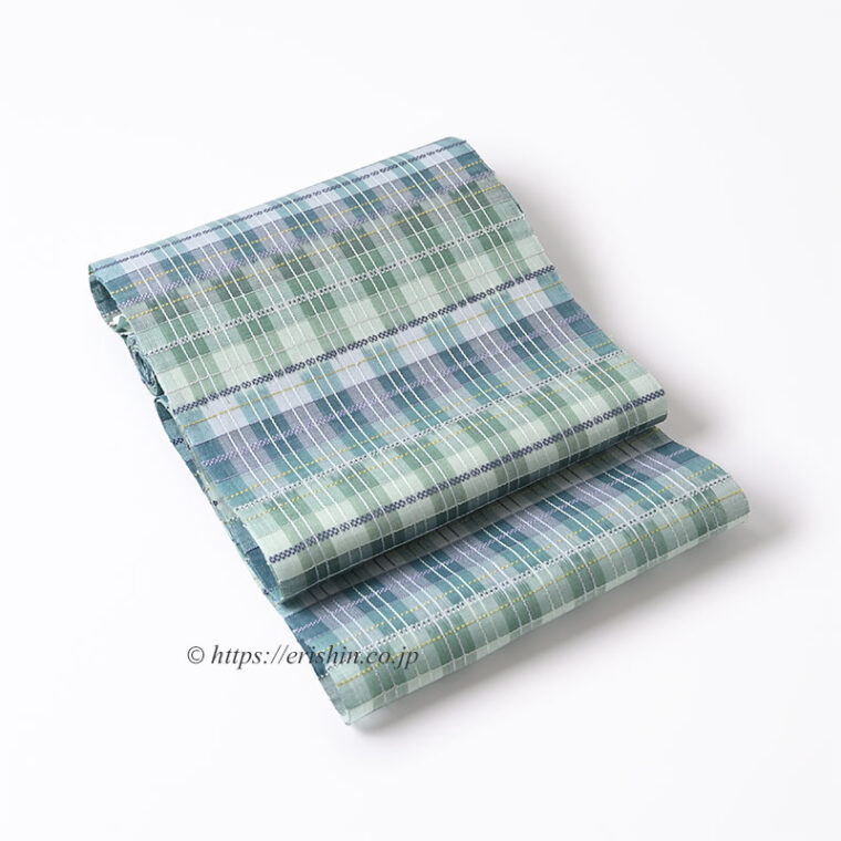 【夏・単衣】小名木絵千翔　九寸織名古屋帯（水の戯れ/生絹）「着物と帯・呉服えり新」