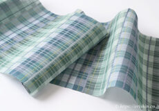 【夏・単衣】小名木絵千翔　九寸織名古屋帯（水の戯れ/生絹）「着物と帯・呉服えり新」