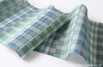 【夏・単衣】小名木絵千翔　九寸織名古屋帯（水の戯れ/生絹）「着物と帯・呉服えり新」