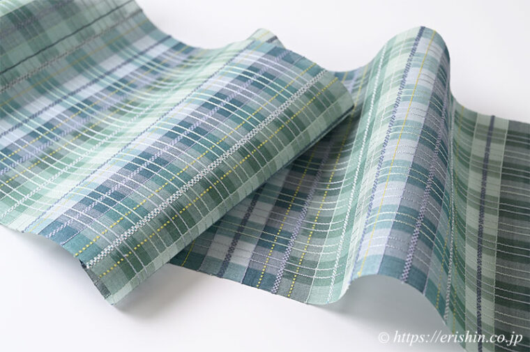 【夏・単衣】小名木絵千翔　九寸織名古屋帯（水の戯れ/生絹）「着物と帯・呉服えり新」