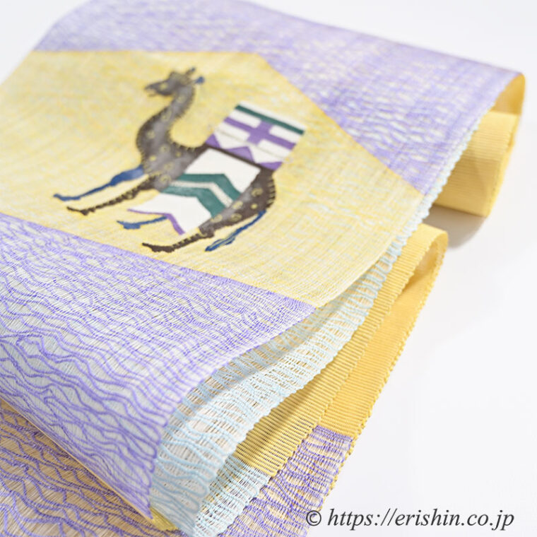 八寸織名古屋帯（ペルシャの交易/すくい）[夏・単衣向]「着物と帯・呉服えり新」