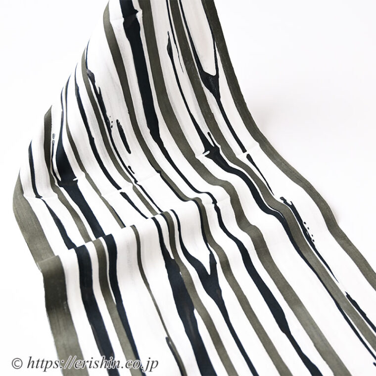 誉田屋源兵衛 浴衣（白竹/漆・綿麻）広巾「着物と帯・呉服えり新」