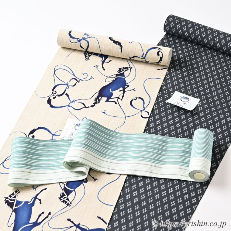 竺仙浴衣入荷。紬浴衣「着物と帯・呉服えり新」