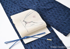 旬のお勧めコーディネート「片貝絞りのコーディネート　壁画の鹿」